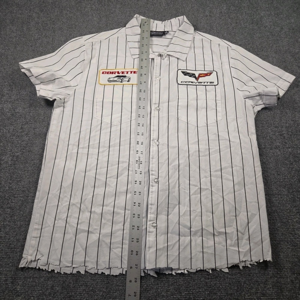 Aeropostale Chevy Corvette Pinstripe Button Down Men's Small – Cropped - Picture 6 of 8